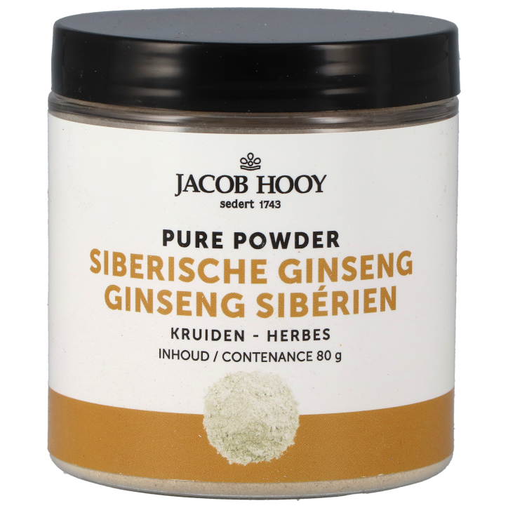 Jacob Hooy Siberische Ginseng Pure Poeder - 80gr