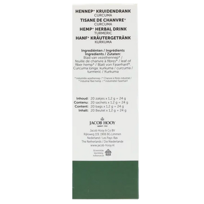 Jacob Hooy Hennep Kurkuma - 20 Theezakjes