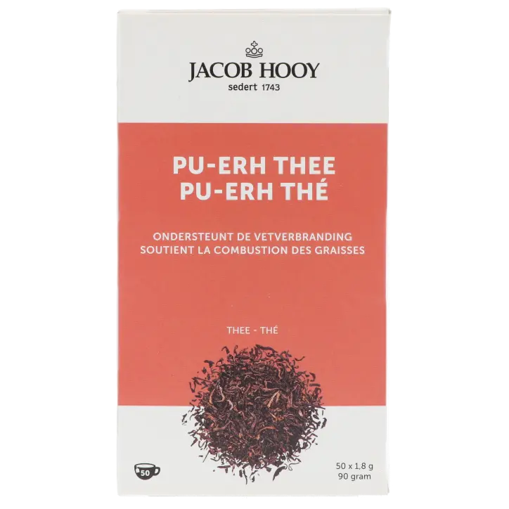 Jacob Hooy Pu Erh Thee - 50 Theezakjes