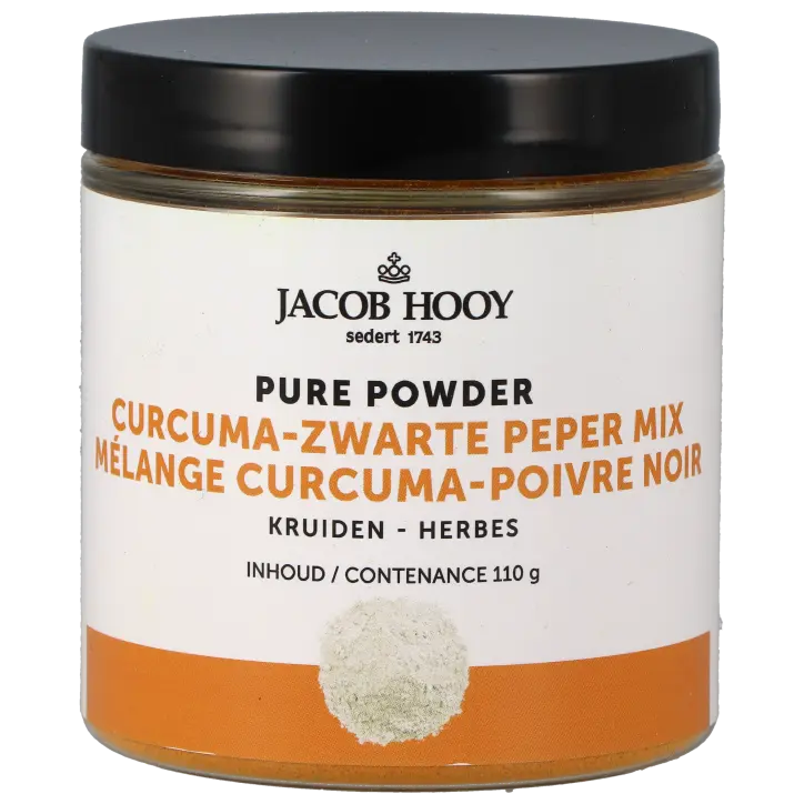 Jacob Hooy Pure Poeder Curcuma Zwarte Peper - 110gr
