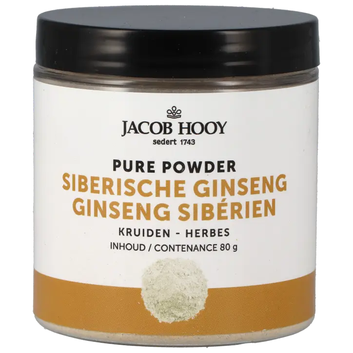 Jacob Hooy Siberische Ginseng Pure Poeder - 80gr