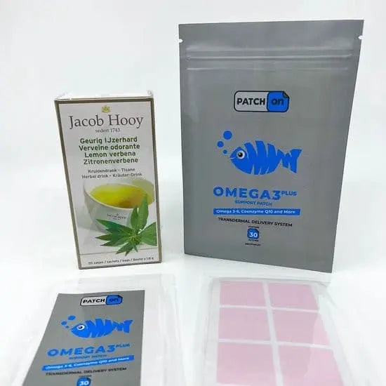 Jacop Hooy ijzerhard thee - Omega 3 vitamine pleister - Verveine.
