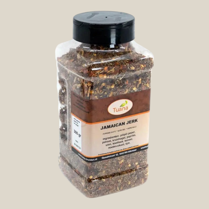 Tuana Jamaican Jerk Kruiden – pittige Jamaicaanse kruidenmix voor kip, varkensvlees, vis, groenten en marinades
