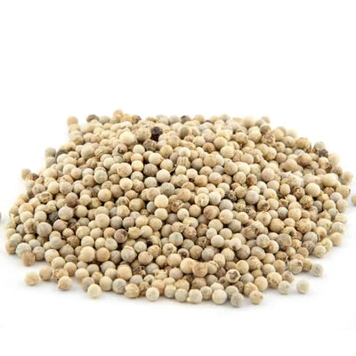 Tuana Peper Wit Heel – witte peperkorrels met milde pittige smaak voor sauzen, soepen, vis, gevogelte en pepermolens