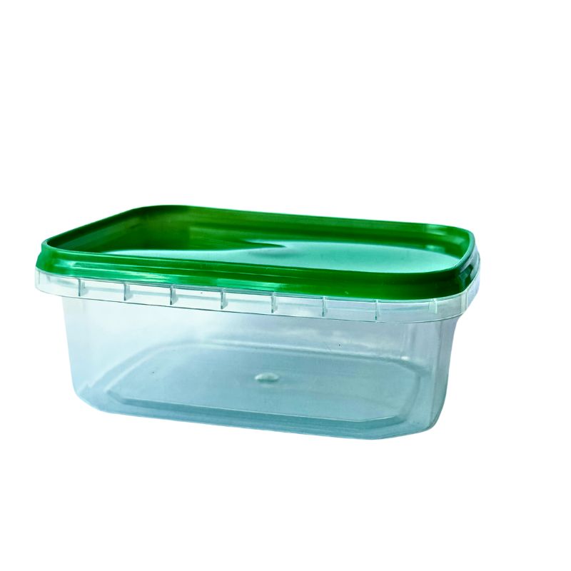 Bakje- TE-cup rechthoekig 250ml + deksel groen