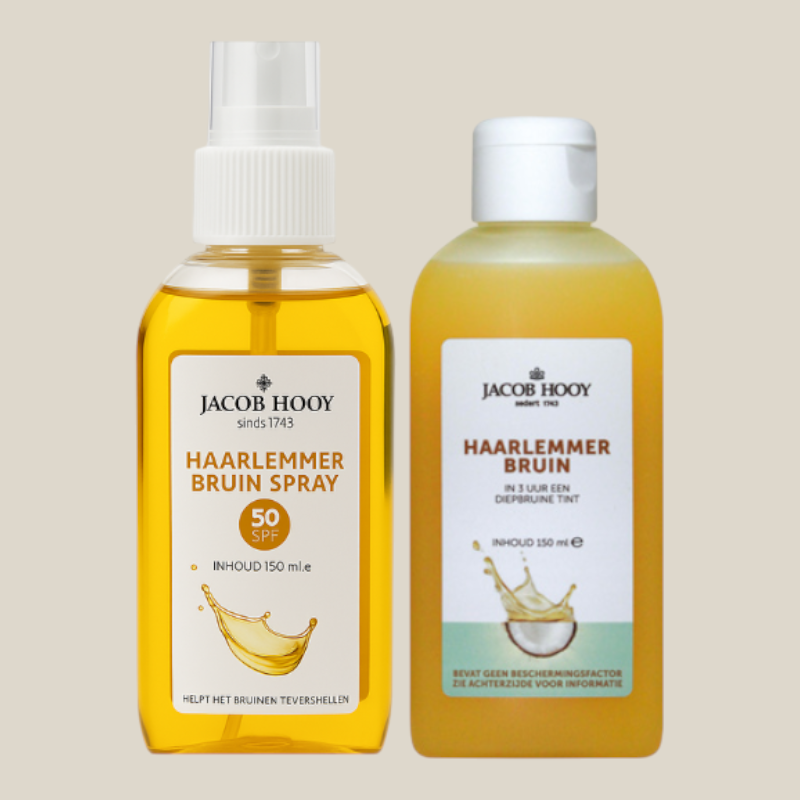 TuanaShop BV Jacob Hooy Haarlemmer Bruin duo-pack met bruiningsspray SPF 50 en bruiningsolie zonder beschermingsfactor