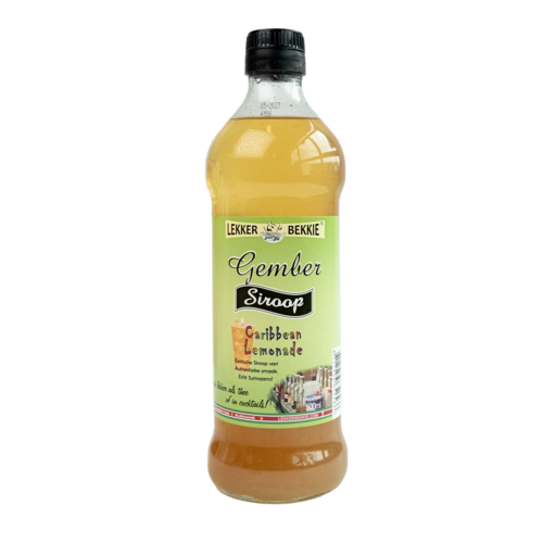 Lekker Bekkie Gember Siroop 500ml – Pittig Zoet met een Warme Kick