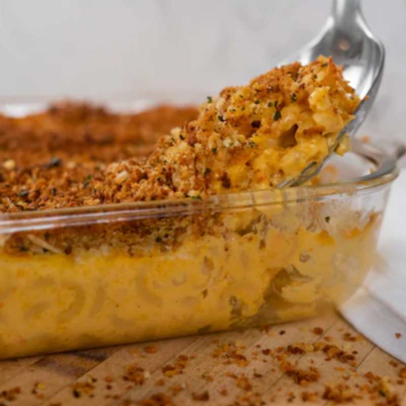 Subtiel gekruide macaroni en kaas