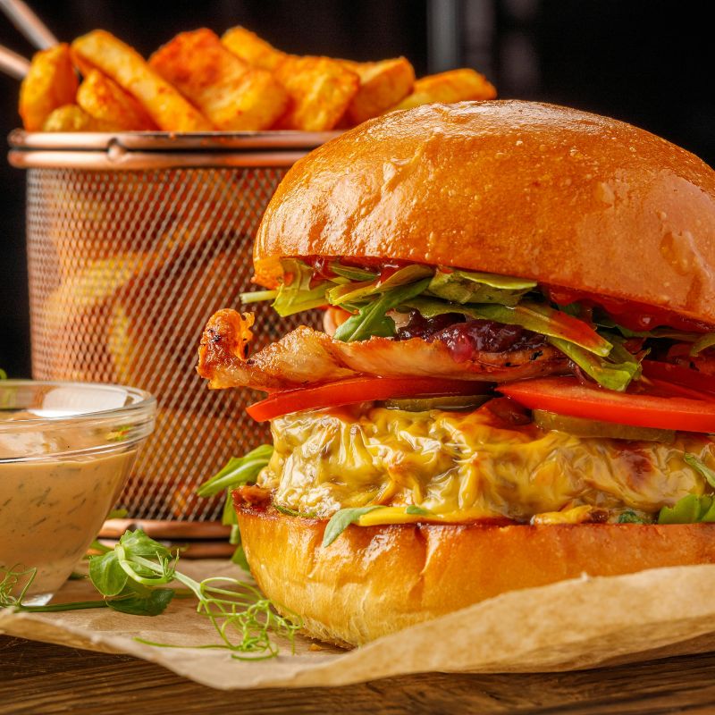 Aubergine Crunch-Burgers met Dijon Dillesaus