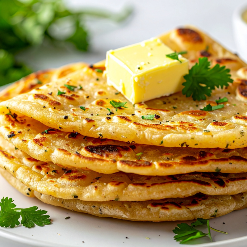 Pillowy Garlic Naan