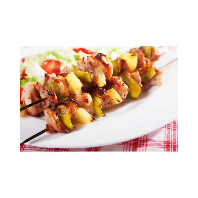 Jerk Skewers met Ananas Salsa