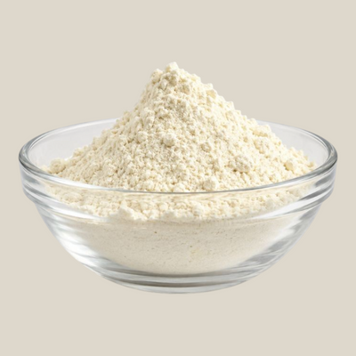 TuanaShop BV aardappelpuree met melkpoeder in een glazen kom voor een romige en luchtige textuur