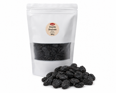 Pitloze Oezbeekse Zwarte Druiven Gedroogd