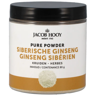 Jacob Hooy Siberische Ginseng Pure Poeder - 80gr