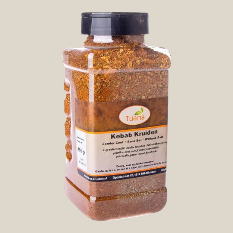 Tuana Kebab Kruiden – kruidige kebab kruidenmix met paprika, komijn en knoflook voor gegrild vlees en marinades
