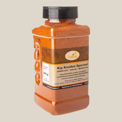 Tuana Kip Kruiden Speciaal – aromatische kipkruidenmix met paprika, knoflook en kurkuma voor gegrilde kip, oven- en wokgerechten