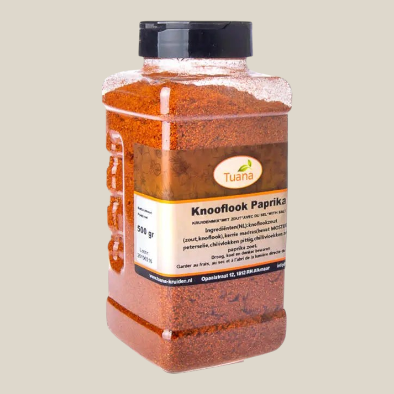 Tuana Knoflook Paprika Mix – kruidenmix met knoflook en paprika voor vlees, kip, groenten, aardappelgerechten en marinades