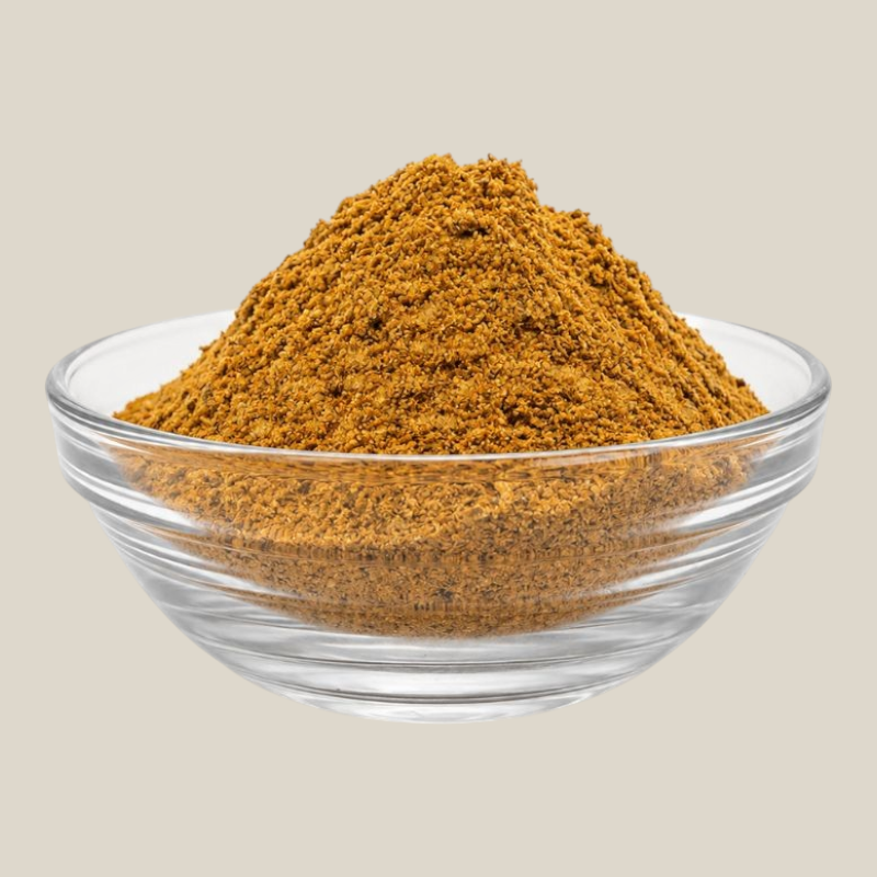 TuanaShop BV kip kruidenmix met oregano en basilicum in een glazen schaaltje voor mediterrane kipgerechten