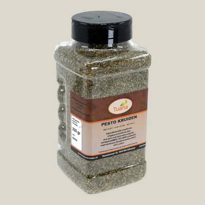Tuana Pesto Kruidenmix – kruidenmix voor pesto, pasta, brood, sauzen, dressings en Italiaanse gerechten met basilicum en knoflook smaak