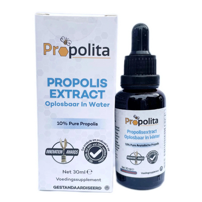 Propolis Tinctuur extract oplosbaar in water 30ml Propolita alcohol vrij