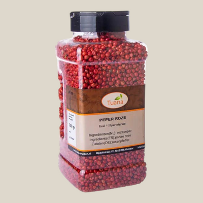 Tuana Roze Peper Heel – milde aromatische roze peperkorrels voor vis, vlees, salades, dressings en sauzen