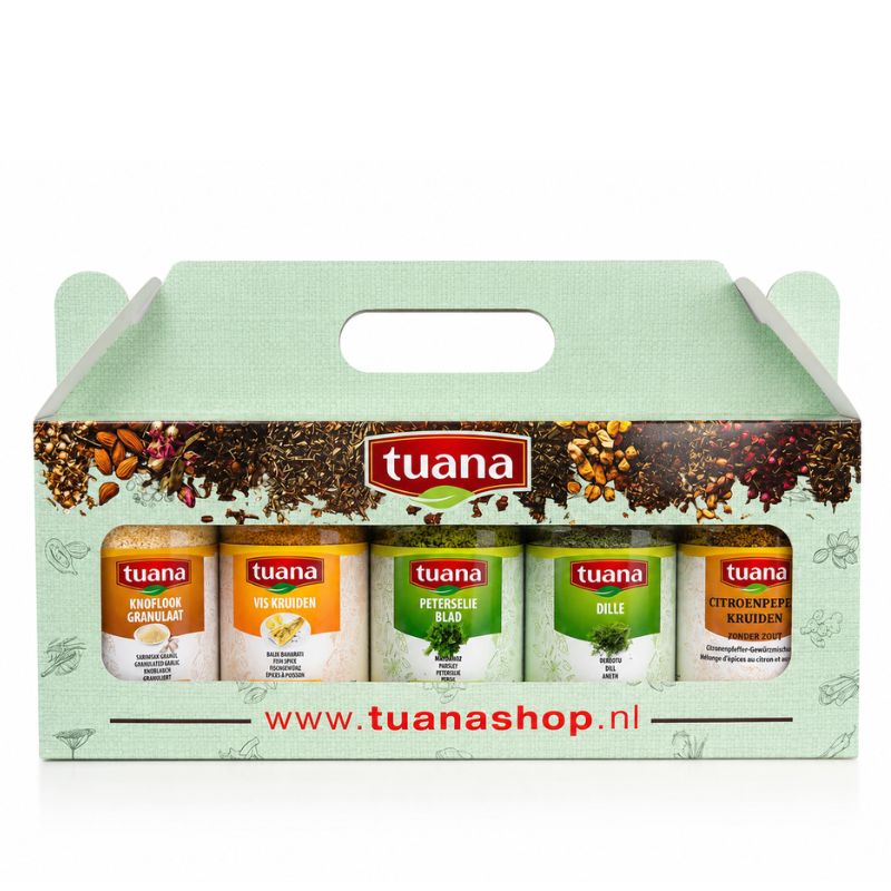 Vis Kruiden pakket - cadeauset van 5 potten