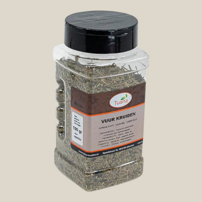 Tuana Vuur Kruiden – aromatische kruidenmix met jeneverbes en dennennaalden voor vlees, vis, groenten en stoofgerechten met krachtige kruidige smaak