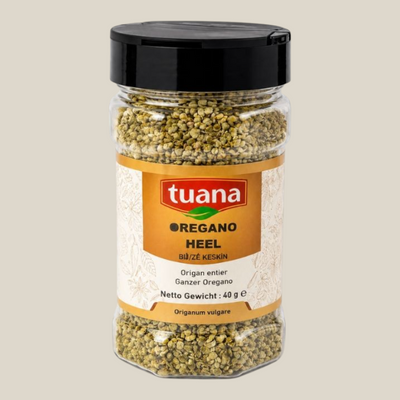 TuanaShop BV pot met gedroogde oregano knopjes voor een krachtige en kruidige smaak in Mediterrane gerechten