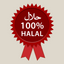 TuanaShop BV 100% Halal certificaat zegel in rood voor runder gelatine poeder