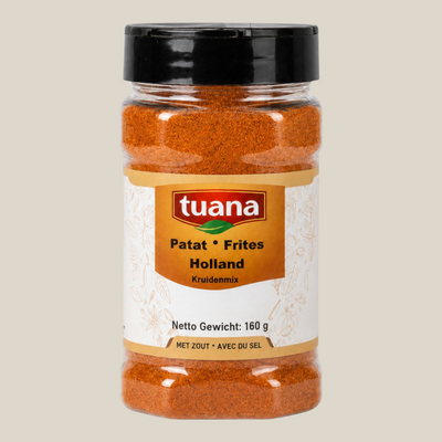 TuanaShop BV Patat Frietes Holland kruidenmix in een handige strooibus van 160 gram voor de lekkerste friet