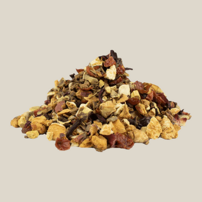 TuanaShop BV Christmas Punch fruittheemelange met kaneel, appel, sinaasappel en kruidnagel voor de feestdagen